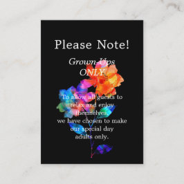 Tarjeta De Recepción 🌈 LGBTQ Adults ONLY Petals & Pride 
