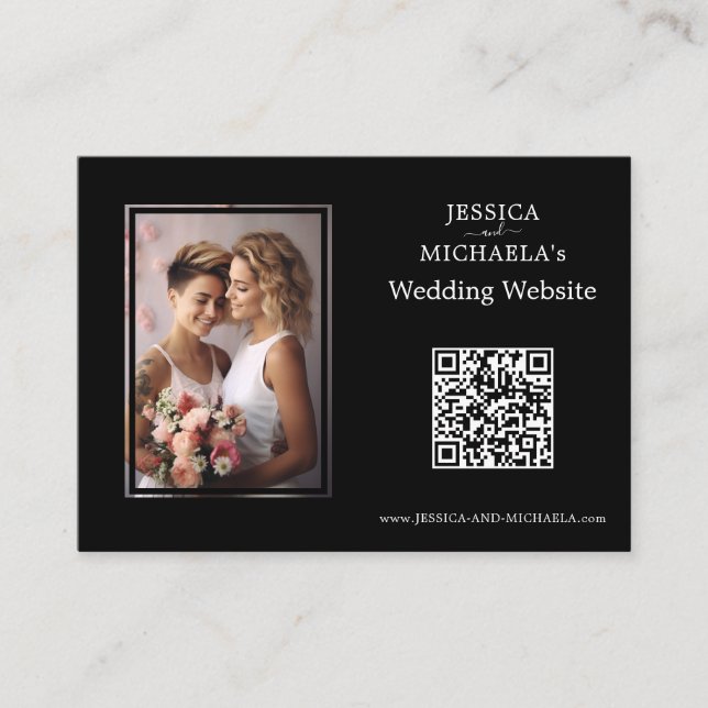 Tarjeta De Recepción LGBTQ+ con foto Presupuesto Unidad Eterna (Anverso)