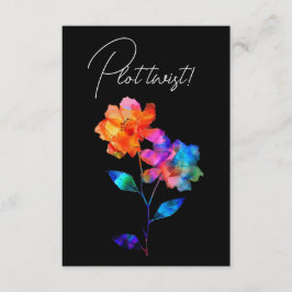 Tarjeta De Recepción LGBTQ  FUNNY Wedding date CHANGE Petals & Pride 