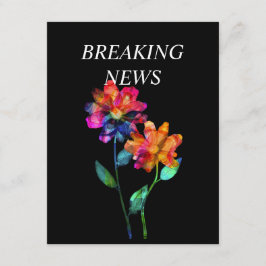 Tarjeta De Recepción LGBTQ  FUNNY Wedding date CHANGE Petals & Pride 