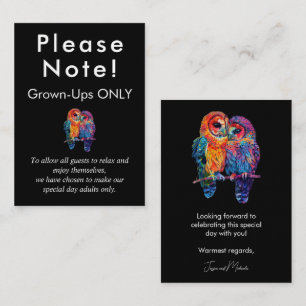 Tarjeta De Recepción LGBTQ+ Solo para adultos presupuesto unidad eterna