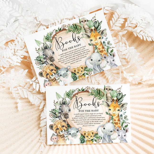 Tarjeta De Recepción Librería Rustic Safari Wild Animals para bebés (Subido por el creador)