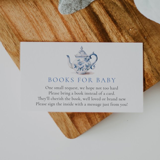 Tarjeta De Recepción Libro Baby Shower de Blue Tea Fiesta para bebé (Subido por el creador)