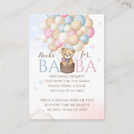 Tarjeta De Recepción Libro de Baby Shower Bearly Wait Gender Revee Bear