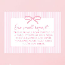 Libro de Baby Shower Bow rosa