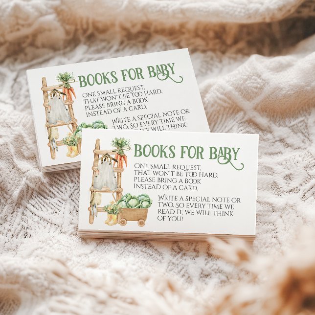 Tarjeta De Recepción Libro de Baby Shower de Boho Farm Grown Local (Subido por el creador)