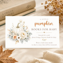 Libro de Baby Shower de Pequeña Calabaza de Otoño