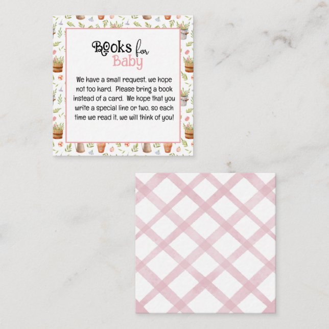 Tarjeta De Recepción Libro de bebé de cosecha local (Anverso / Reverso)