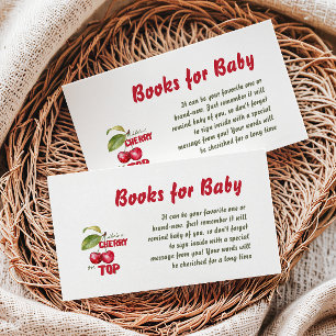 Tarjeta De Recepción Libro de Cereza en la Parte Superior Retro para Fi