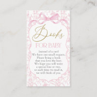 Libro de Chicas Baby Shower de Bow rosa