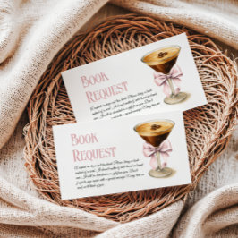 Tarjeta De Recepción Libro de Coffee Bow Espresso Martini para Baby Sho