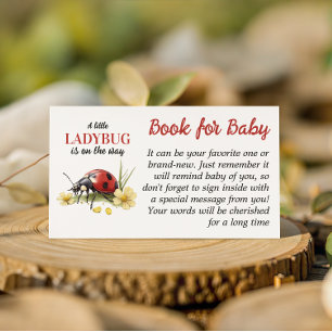 Tarjeta De Recepción Libro de Daisy la pequeña mariquita del jardín par