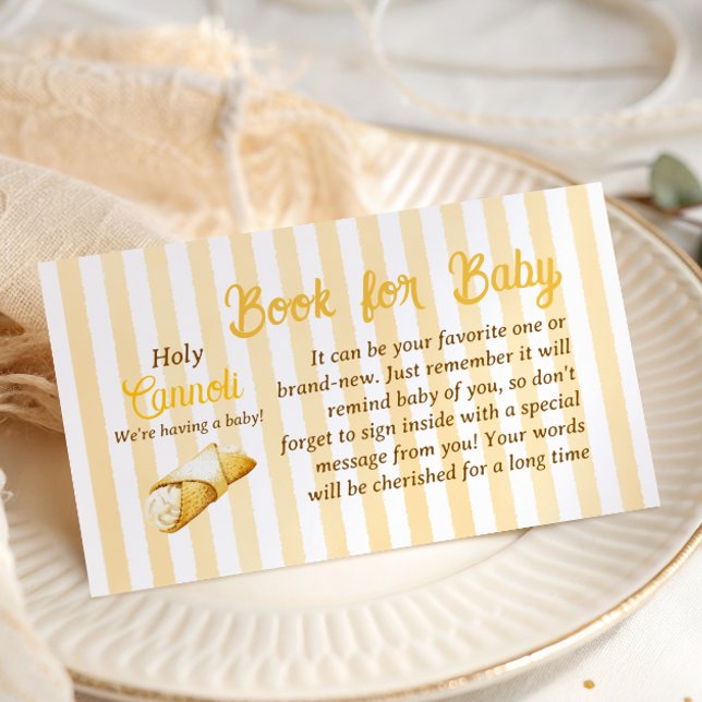 Tarjeta De Recepción Libro de Fiesta de Bienvenida al Bebé Cannoli de A (Subido por el creador)