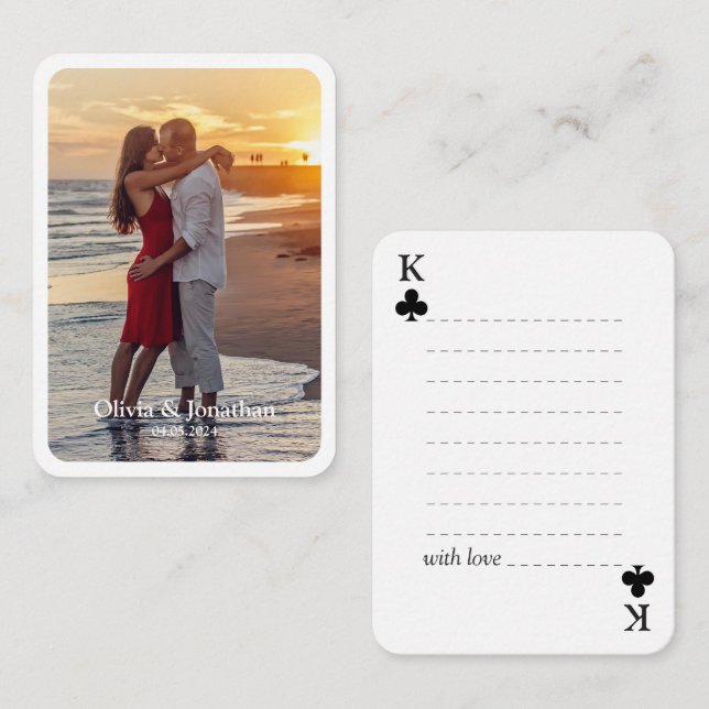 Tarjeta De Recepción Libro de firmas de boda moderno y sencillo / Tarje (Anverso / Reverso)