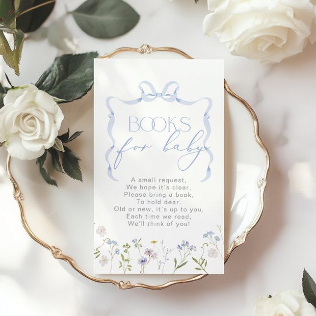 Tarjeta De Recepción Libro de Flora Silvestre Blue Bow para bebé (Subido por el creador)