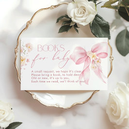 Tarjeta De Recepción Libro de flores silvestres rosadas para bebé