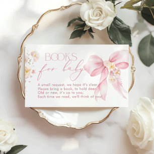 Tarjeta De Recepción Libro de flores silvestres rosadas para bebé