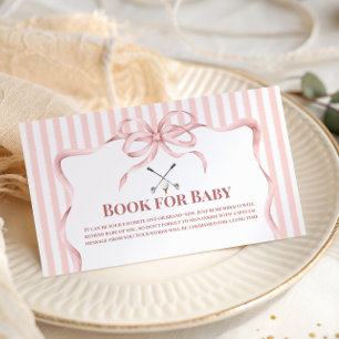 Tarjeta De Recepción Libro de Golf para Baby Shower Country Club Pink G