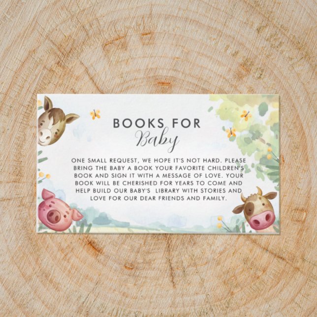 Tarjeta De Recepción Libro de granja dulce para bebé (')