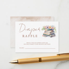 Tarjeta De Recepción Libro de historias Baby Shower Diaper Raffle