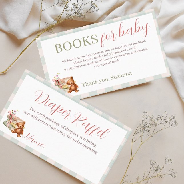 Tarjeta De Recepción Libro de historias Baby Shower Nuevo capítulo comi (Storybook Baby Shower Enclosure Cards. Easy to personalize.)