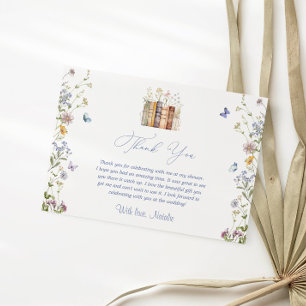 Tarjeta De Recepción Libro de Historias de Flores Silvestres Despedida