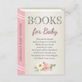 Tarjeta De Recepción Libro de historietas rosa Baby Shower Sprinkle Lib