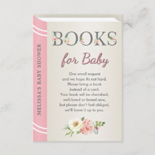 Tarjeta De Recepción Libro de historietas rosa Baby Shower Sprinkle Lib
