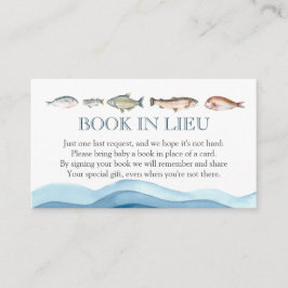 Tarjeta De Recepción Libro de pescado en Lieu ducha de bebé Insertar