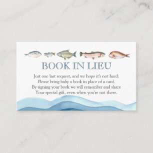 Tarjeta De Recepción Libro de pescado en Lieu ducha de bebé Insertar