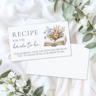 Tarjeta De Recepción Libro de Recetas para Desayuno o Brunch Nupcial