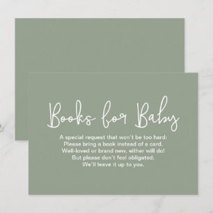 Tarjeta De Recepción Libro de regalo para baby shower en guion moderno