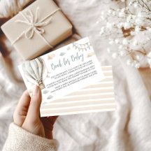 Libro de Teddy para Baby Shower sobre globo aerost