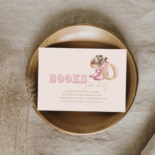 Tarjeta De Recepción Libro de vaquera para baby shower de niña