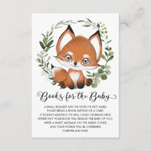 Tarjeta De Recepción Libro de vegetación para bebé dulce Fox Woodland