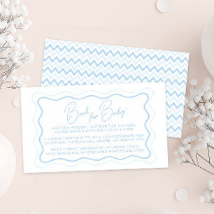 Tarjeta De Recepción Libro de vieiras azul lindo para bebé niño ducha