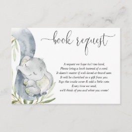 Tarjeta De Recepción Libro del elefante neutral de género en lugar de t