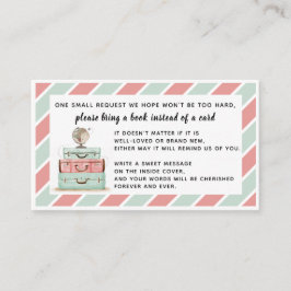 Tarjeta De Recepción Libro en vez del parte movible coralino del viaje