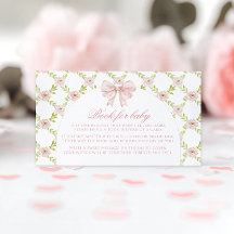 Libro floral de barro rosado para Baby Shower