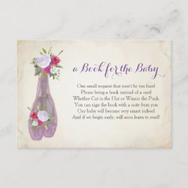 Tarjeta De Recepción Libro Para El Bebé, Púrpura Ballet Insertar
