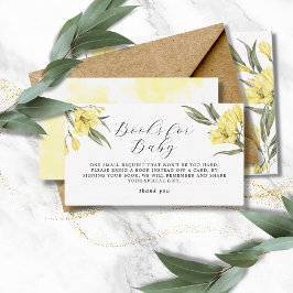 Tarjeta De Recepción Libro para las flores amarillas bebés color de agu
