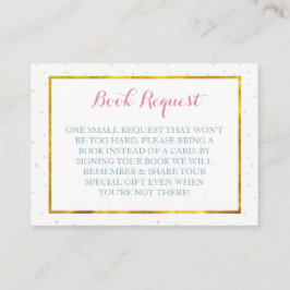 Tarjeta De Recepción Libro solicitado para baby shower de elefante neut