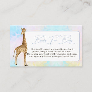 Tarjeta De Recepción Libro Solicitado para Baby Shower de Jirafa Bebé A