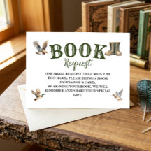 Libro solicitado para baby shower de niño cazador