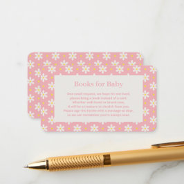 Tarjeta De Recepción Libro solicitado para la fiesta de bebé de Daisy
