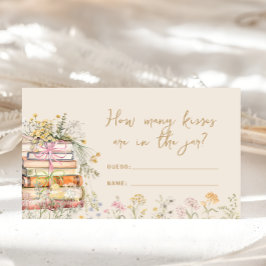 Tarjeta De Recepción Libro Tema Flor Silvestre Juego de Bodas Cuántos B