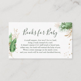 Tarjeta De Recepción Libro Verde Tropical Botánico Petición Baby Shower