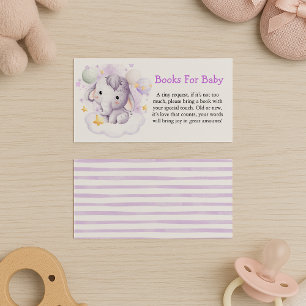 Tarjeta De Recepción Libros acuáticos de elefantes rosados para bebé