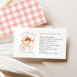 Tarjeta De Recepción Libros Amados De Fresas Berry Para Baby Shower
