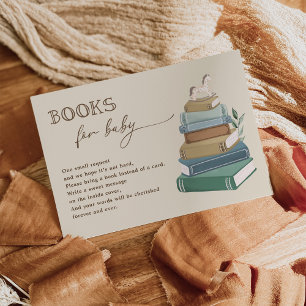 Tarjeta De Recepción Libros Antiguos de Cuentos para Baby Shower
